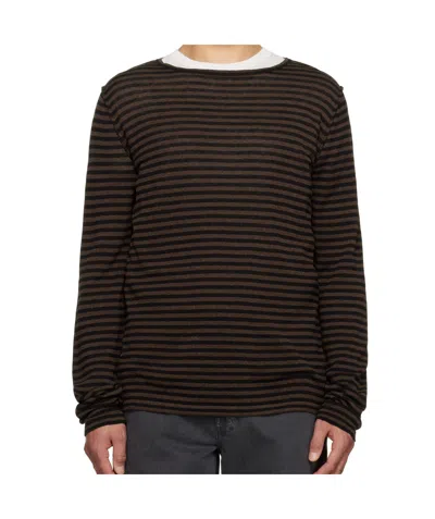 The Row Lillard Sweater In Blr Black/brown Stri