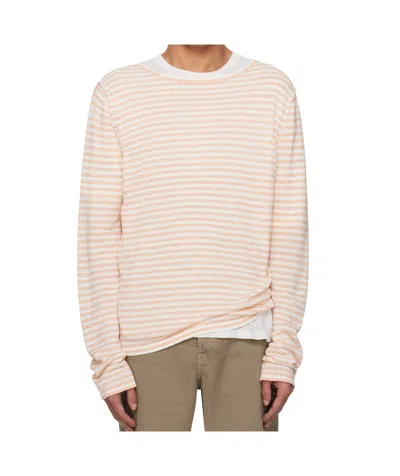 The Row Lillard Sweater In Ess Ecru/salmon Stri