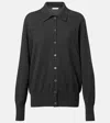 The Row Lillia Cashmere Cardigan In Gray