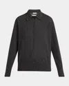 The Row Lillia Cashmere Collared Cardigan In Black