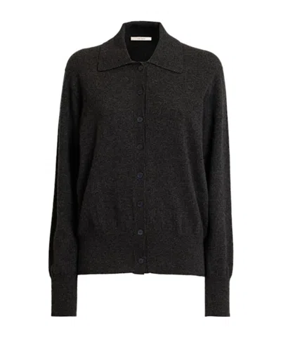 The Row Lillia Knit Cashmere Cardigan In Black