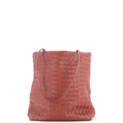 The Row Lilou Tote Woven Leather In Pink