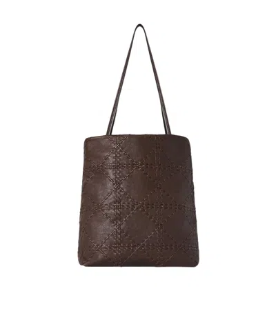 The Row Lilou Woven Leather Bag In Brown