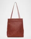 The Row Lilou Woven Shoulder Bag In Vintage Leather