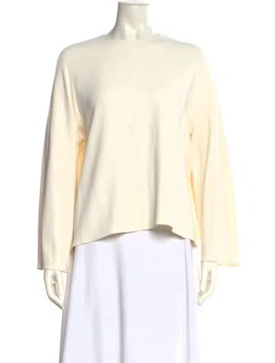 Pre-owned The Row Linda Cady Blouse Crew Neck Blouse In Neutral