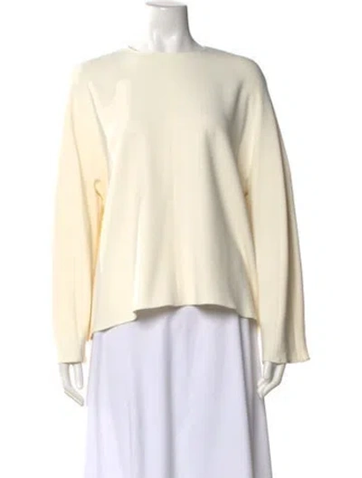 Pre-owned The Row 'linda' Crew Neck Blouse In Neutral