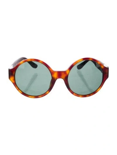 Pre-owned The Row Linda Farrow Collaborations Oversize Sunglasses In Brown