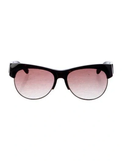 Pre-owned The Row Linda Farrow Gallery Cat-eye Sunglasses In Brown