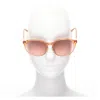 The Row Linda Farrow Ombre Acetate Lens Oversized Sunglasses In Brown