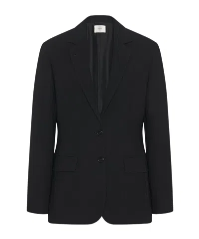 The Row Linda Freshly Cut Wool Coat In Black