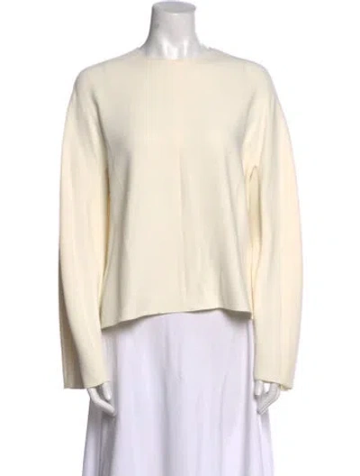 Pre-owned The Row Linda Top Crew Neck Sweatshirt In Neutral