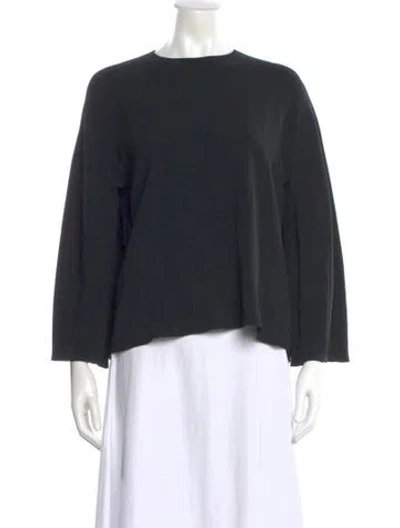 Pre-owned The Row Linda Top Wool Top In Black