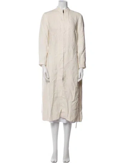 Pre-owned The Row Linen Coat In Neutral