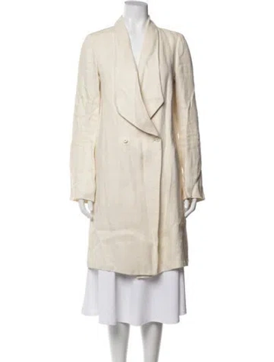 Pre-owned The Row Linen Coat In Neutrals