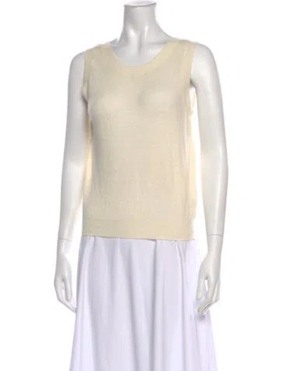 Pre-owned The Row Linen Crew Neck Sweater In Neutral