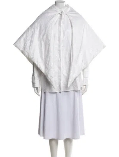 Pre-owned The Row Linen Long Sleeve Top In White