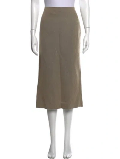 Pre-owned The Row Linen Midi Length Skirt In Neutrals
