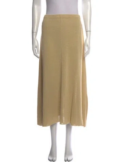 Pre-owned The Row Linen Midi Length Skirt In Neutrals