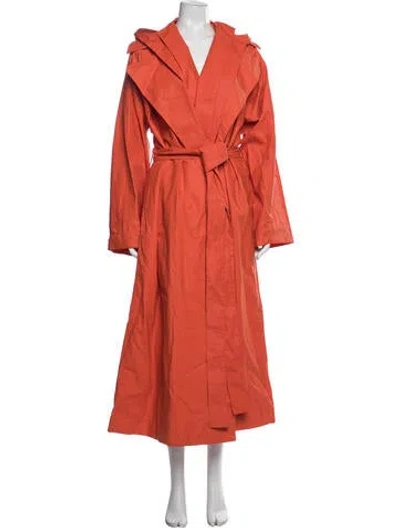Pre-owned The Row Linen Trench Coat In Orange