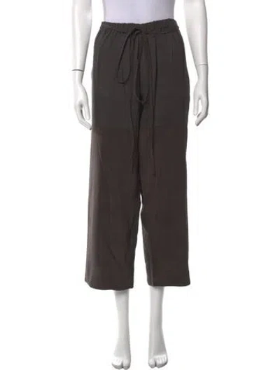 Pre-owned The Row Linen Wide Leg Pants In Brown