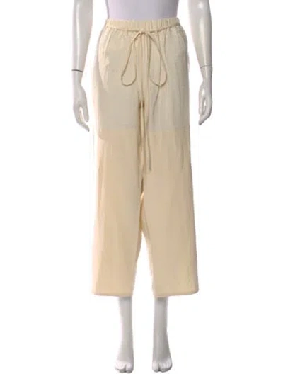 Pre-owned The Row Linen Wide Leg Pants In Neutral
