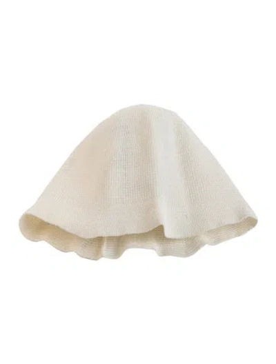 Pre-owned The Row Linen-blend Hat W/tags In Neutrals
