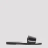 The Row Link Leather Sandals In Blk Black
