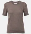 The Row Linnea Cashmere T-shirt In Brown