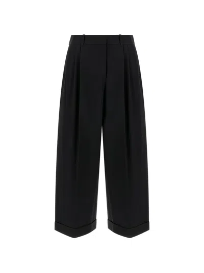The Row Lior Wool Trousers In Black