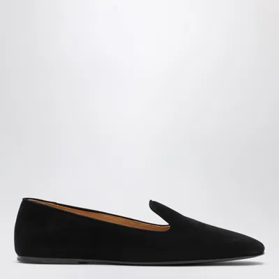 THE ROW LIPPI BLACK SUEDE LOAFER