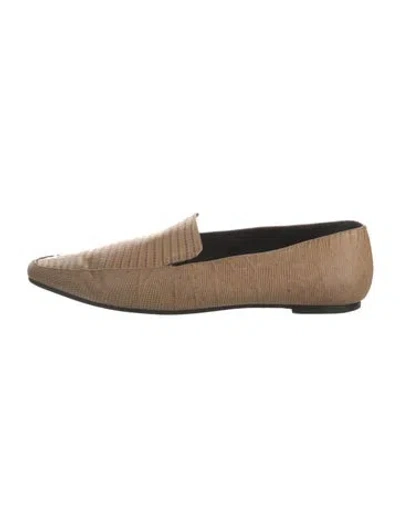 Pre-owned The Row Lizard Loafers In Neutral
