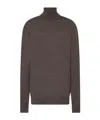 The Row Lizzy Cashmere Turtleneck Sweater In Brown
