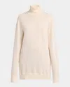 The Row Lizzy Cashmere Turtleneck Sweater In Neutral