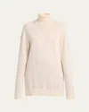 The Row Diye Silk-cotton Turtleneck Sweater In White