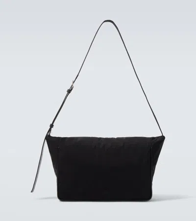 The Row Lloyd Leather-trimmed Shoulder Bag