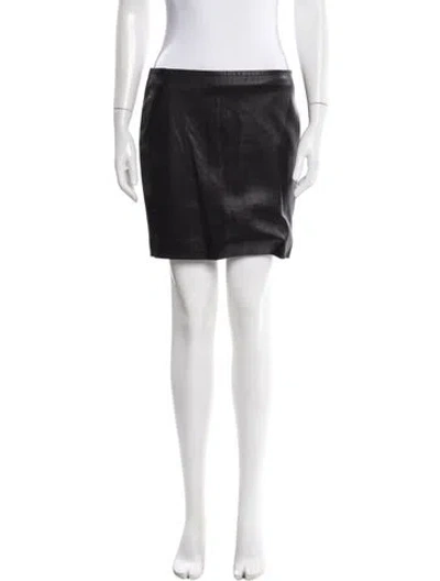 Pre-owned The Row Loattan Mini Skirt In Black