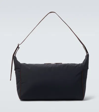The Row Logan E/w Leather-trimmed Crossbody Bag