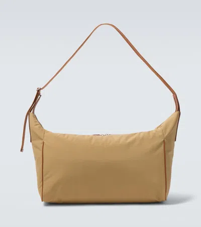 The Row Logan E/w Leather-trimmed Crossbody Bag