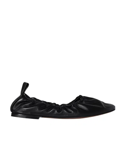 The Row Logo Ballet Flats In Black