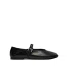 The Row Boheme Leather Mary Jane Flats In Black