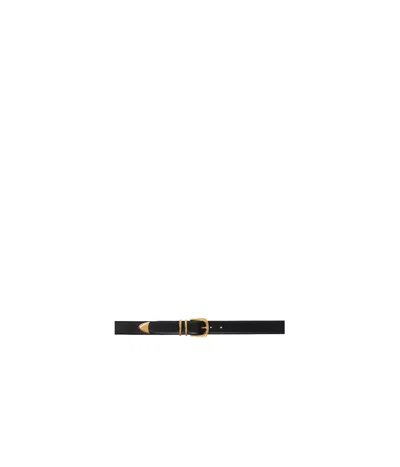 The Row Logo Belt In Black