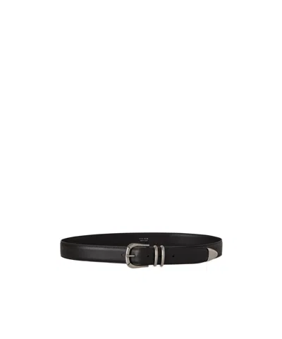 The Row Logo Belt In Brown