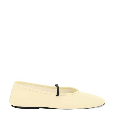 The Row Logo Flats In Nude