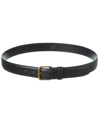 The Row Logo Leather Belt In Black