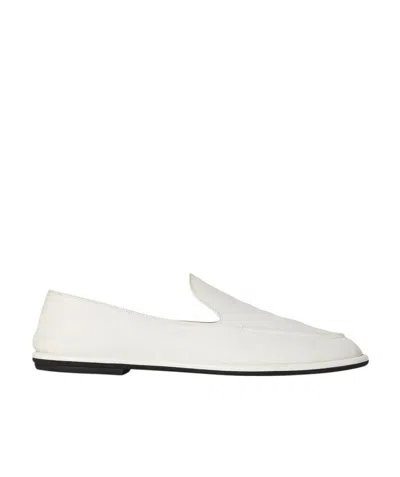 The Row Logo Loafers In White