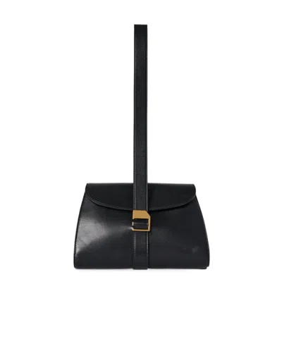 The Row Logo Shoulder Bag In Black