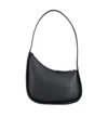 The Row Zippered Half-moon Handbag In Black
