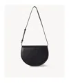 The Row Canteen Saddle Shoulder Bag In Napa Leather In Black