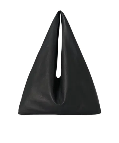 The Row New Bindle Soft Leather Bag In Black