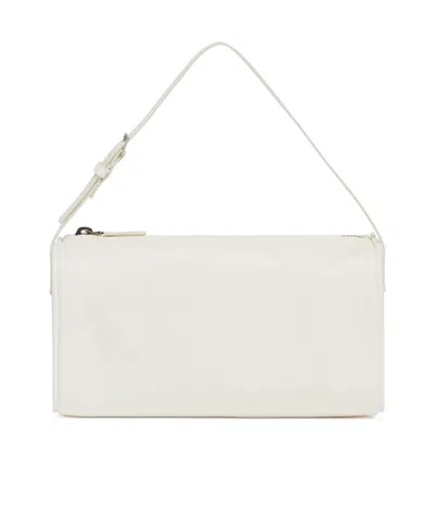 The Row Logo Shoulder Bag In White